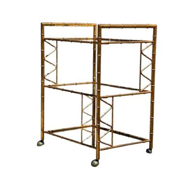 1960 s Hollywood Regency Faux Bamboo Cocktail Bar Cart