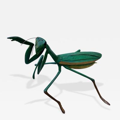 1960 s Japanese Cold Painted Bronze Praying Mantis Sculpture