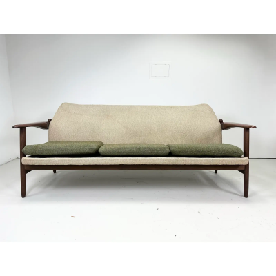 1960 s Sculpted Danish Teak Sofa