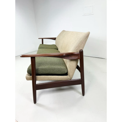 1960 s Sculpted Danish Teak Sofa