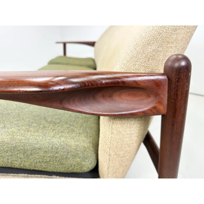 1960 s Sculpted Danish Teak Sofa