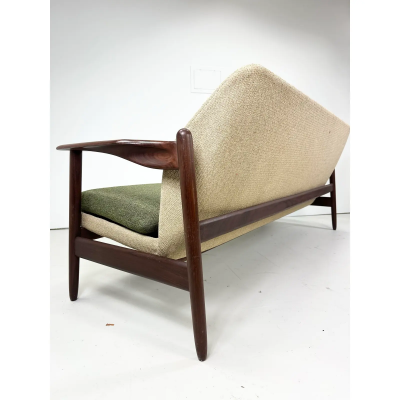 1960 s Sculpted Danish Teak Sofa