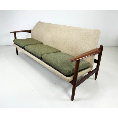 1960 s Sculpted Danish Teak Sofa