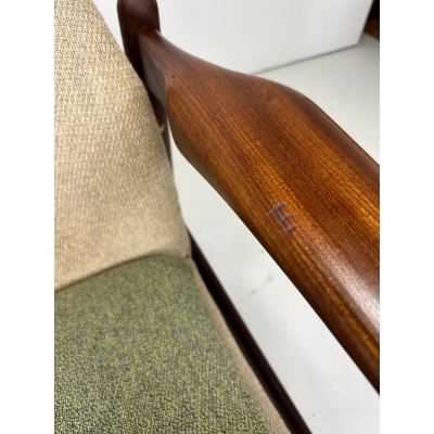 1960 s Sculpted Danish Teak Sofa