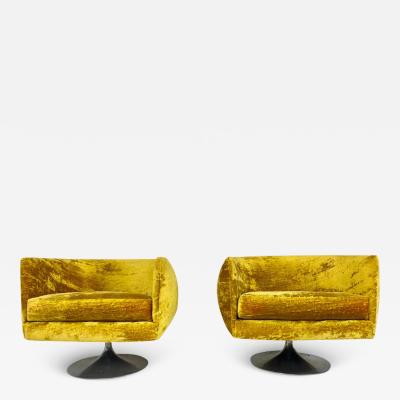 1960 s Swivel Lounge Chairs a Pair