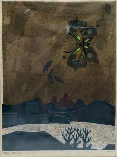 1960 s Yoshio Kanamori Japanese Woodblock Print