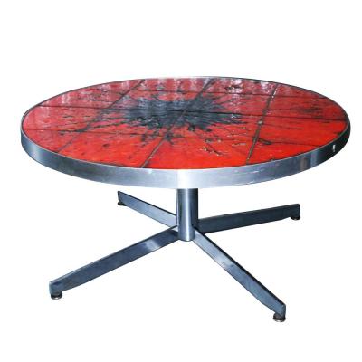 1960S DANISH CERAMIC TOP COFFEE TABLE