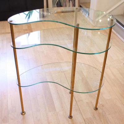 1960S KIDNEY SHAPE ETAGE COFFEE TABLE