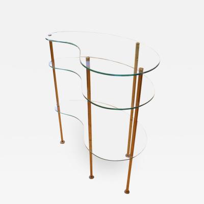 1960S KIDNEY SHAPE ETAGE COFFEE TABLE
