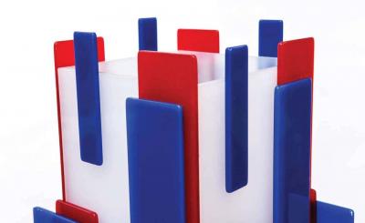 1960s Anazing Scuptural Geometric Acrylic Floor Lamp