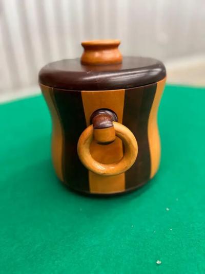 1960s Brazilian Modern Ice Bucket in Imbuia and Brazilian Rosewood