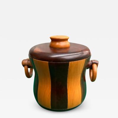 1960s Brazilian Modern Ice Bucket in Imbuia and Brazilian Rosewood