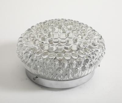 1960s Bubble Glass Sconce Ceiling Flush Mount Fixture
