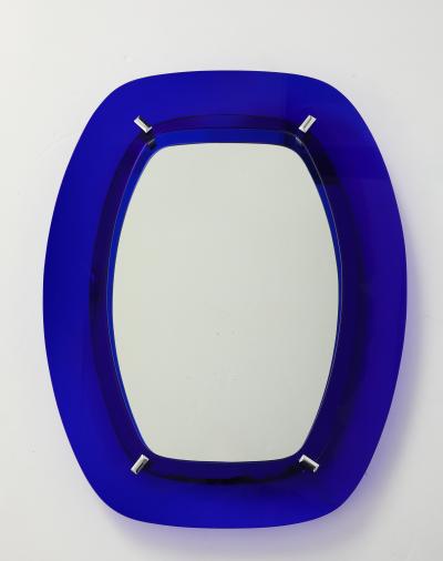 1960s Cobalt Blue Italian Wall Mirror