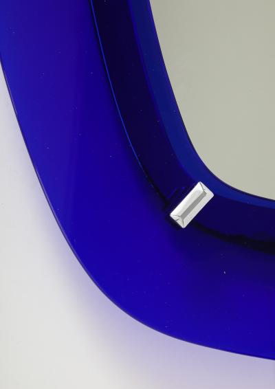 1960s Cobalt Blue Italian Wall Mirror