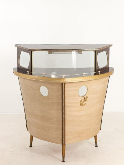 1960s Cocktail Bar in the Shape of a Boat Bow England 1960s