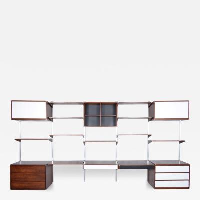 1960s Danish Modern Mahogany Bookshelf Restored Mid Century Wall Unit