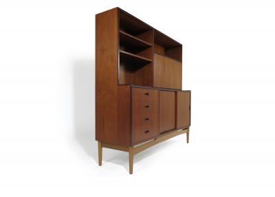 1960s Danish Teak High Sideboard Cabinet