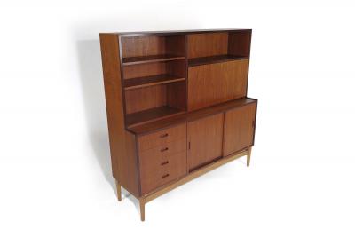 1960s Danish Teak High Sideboard Cabinet