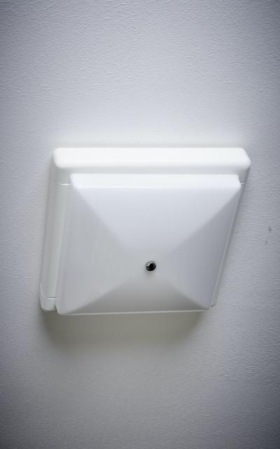 1960s Design Flush Mount White White Wood Frame Nos Italy