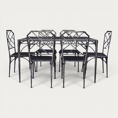 1960s Faux Bamboo Garden Set by Hall Bradley for Brown Jordan