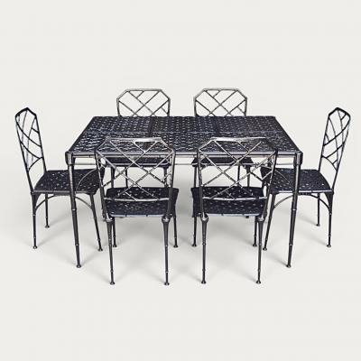1960s Faux Bamboo Garden Set by Hall Bradley for Brown Jordan