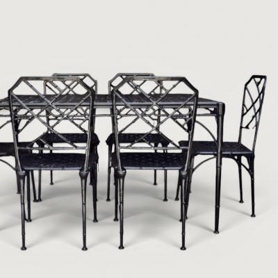 1960s Faux Bamboo Garden Set by Hall Bradley for Brown Jordan