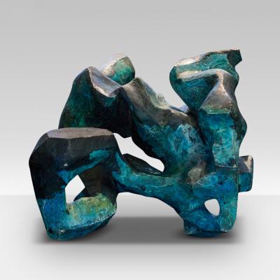 1960s Italian Blue Gypsum Sculpture