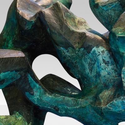 1960s Italian Blue Gypsum Sculpture