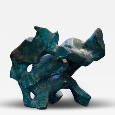 1960s Italian Blue Gypsum Sculpture