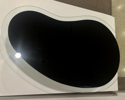 1960s Italian Mid Century Modern Design Bean Shape Black Crystal Coffee Table