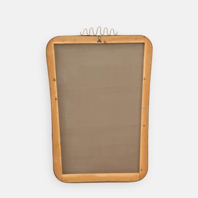 1960s Italian Modernist Brass Wall Mirror