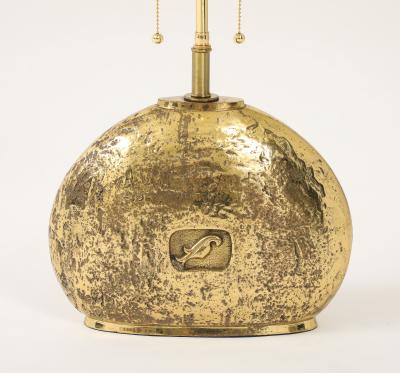 1960s Italian Polished Bronze Table lamp