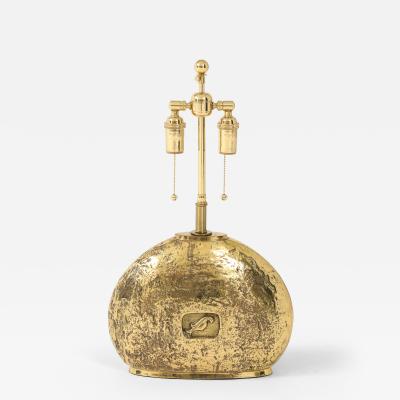 1960s Italian Polished Bronze Table lamp