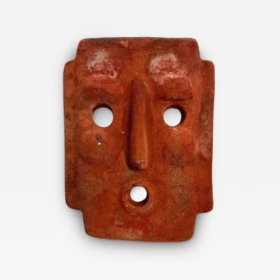 1960s Italian Terracotta Mask Candle Sconce