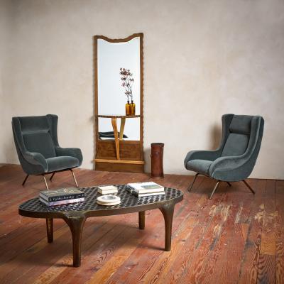1960s Italian Wingback Armchairs
