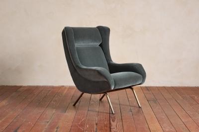 1960s Italian Wingback Armchairs