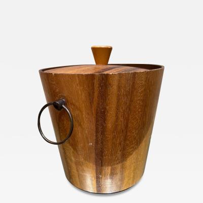 1960s KMC Barware Vintage Wood Ice Bucket Japan