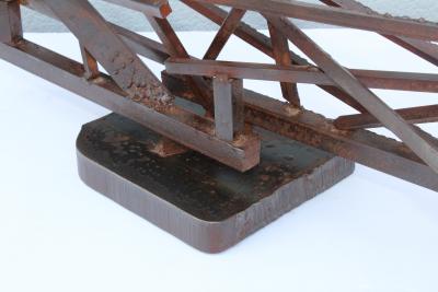 1960s Large Modernist Solid Steel Welded Sculpture