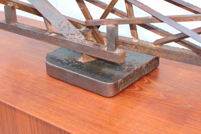 1960s Large Modernist Solid Steel Welded Sculpture