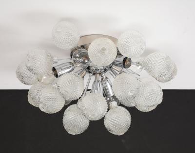 1960s Mid Century German Sputnik Flush Fount Fixture Sconce 
