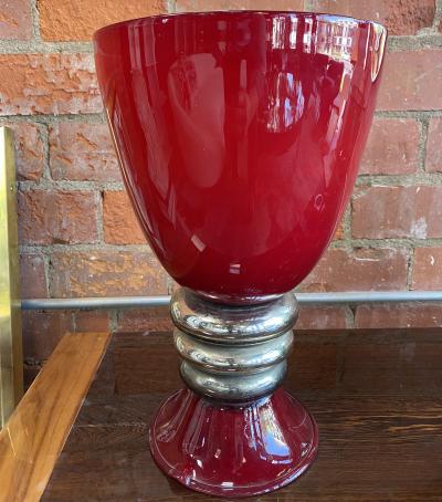 1960s Mid Century Italian Red Table Lamp