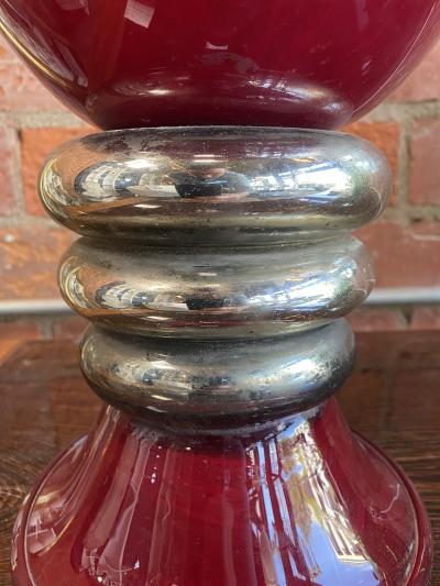 1960s Mid Century Italian Red Table Lamp