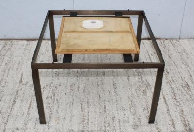 1960s Mid Century Modern Bronze And Marble Custom Made Coffee Table