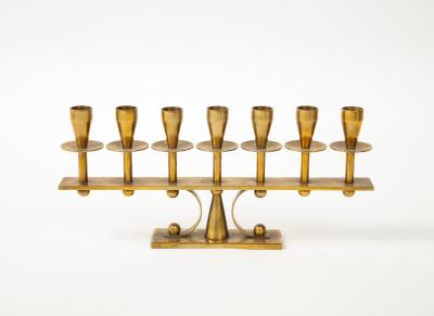 1960s Mid Century Modern Danish Brass Candelabra