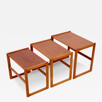 1960s Mid Century Modern Danish Teak Nesting Tables