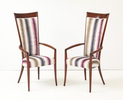 1960s Mid Century Modern High Back Italian Dining Chairs Set Of 6