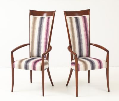 1960s Mid Century Modern High Back Italian Dining Chairs Set Of 6