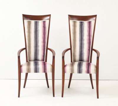 1960s Mid Century Modern High Back Italian Dining Chairs Set Of 6