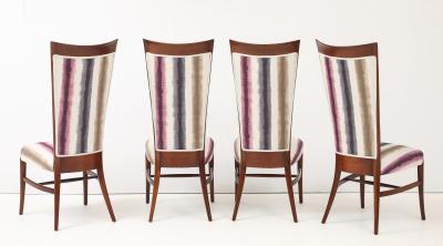 1960s Mid Century Modern High Back Italian Dining Chairs Set Of 6